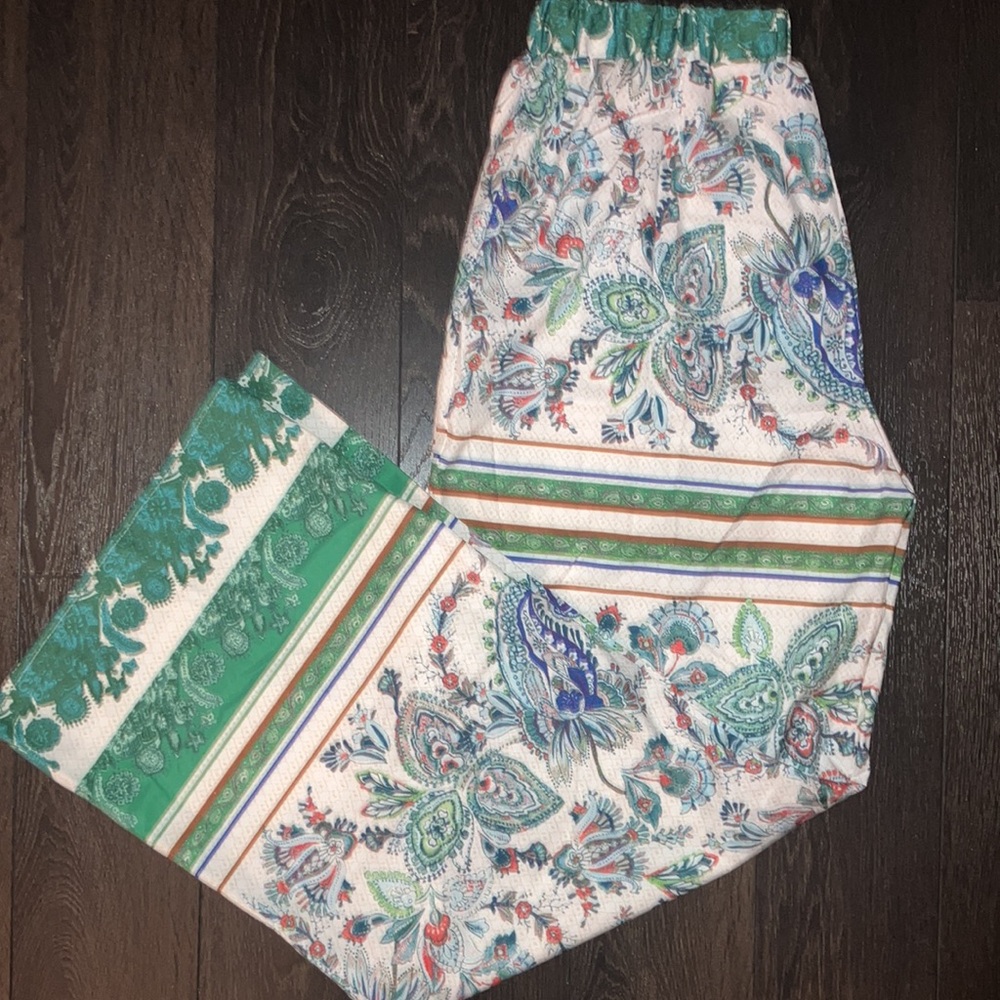 Patterned wide leg trousers - Picture 7 of 10